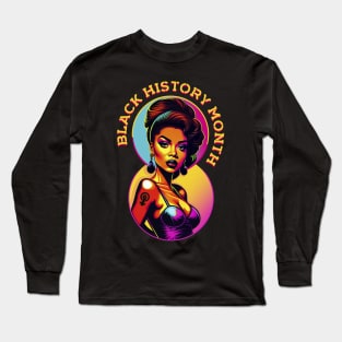 Colorful Black history month Black queen Black Woman Empowerment Long Sleeve T-Shirt